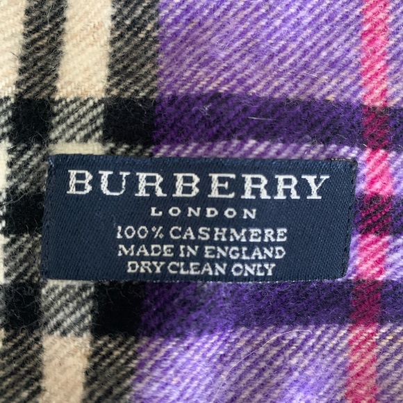 REAL BURBERRY CASHMERE SCARF - Picture 3 of 4